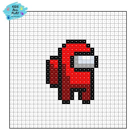 Minecraft Among Us Character Pixel Art Grid Use This Blank Grid To