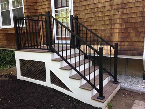 For post installations refer to trex signature post installation instructions. What a nice set of landing and steps! The decking for this tidy project is Timbertech composite ...