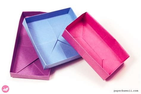 Origami Rectangular Envelope Box Tutorial Paper Kawaii