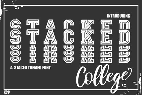 Stacked College Font By Ktwop Creative Fabrica