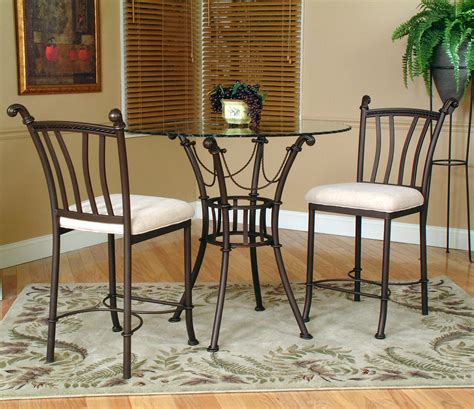 They are great for having a meal or enjoying the company of friends and family. Cramco, Inc Denali 3 Piece Counter Height Glass Table and ...