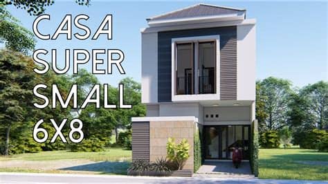 Fasad rumah yang mengusung warna monokromatik juga terlihat kekinian. Desain Rumah Super Mungil 6x8m2 kode 037B - YouTube