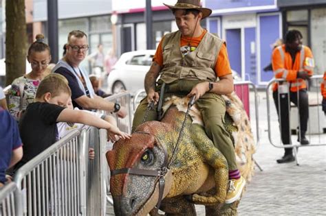 In Pictures See Dinosaurs Roam The Streets Of Wakefield In Jurassic Invasion