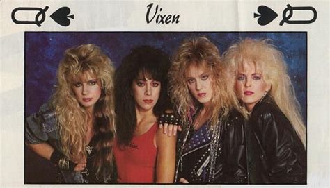 Vixen Playing Card 80s Bands Rock Bands Drawing Down The Moon Heavy