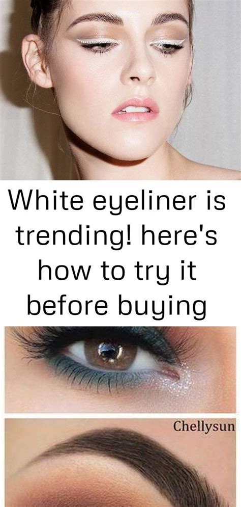 White Eyeliner Is Trending Heres How To Try It Before Buying New Makeup