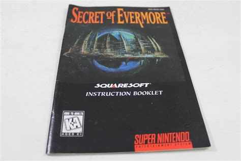 Manual Secret Of Evermore Snes Super Nintendo Snessecre