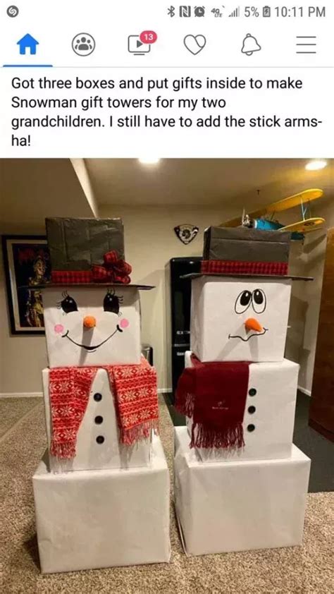 50 Adorable DIY Snowman Gift Tower Ideas That Are Almost Too Cute To