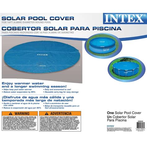 Intex 16 Swimming Pool Solar Heating Cover Blanket For