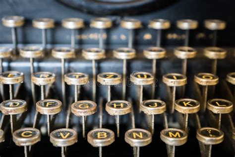 Old Typewriter Keyboard Close Up Stock Image Image Of Orange Close