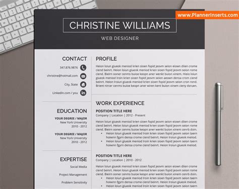 This is because pdfs don't pose compatibility issues, and they can be read by applicant tracking software. Microsoft Word CV Template, Curriculum Vitae, Editable CV ...
