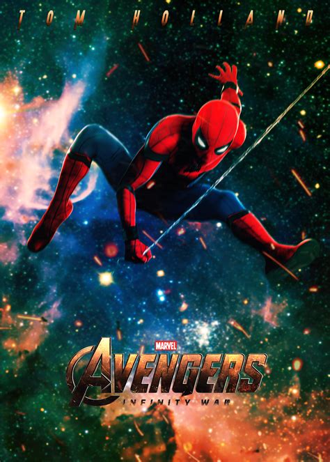 Avengers Infinity War Spider Man Character Poster On Behance