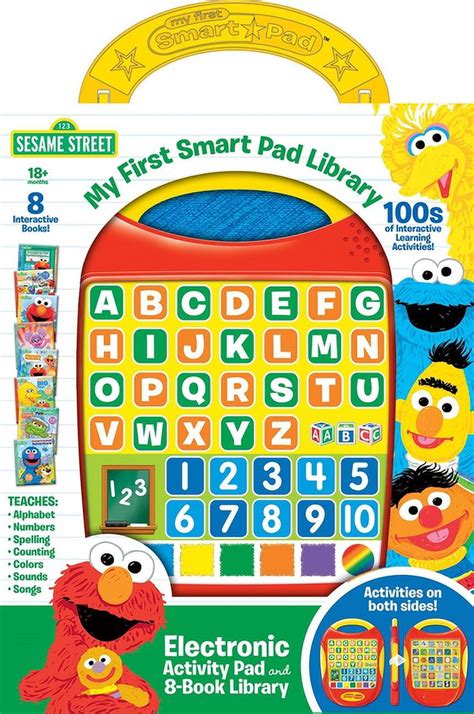 Sesame Street My First Smart Pad Library Electronic Activity Pad And 8