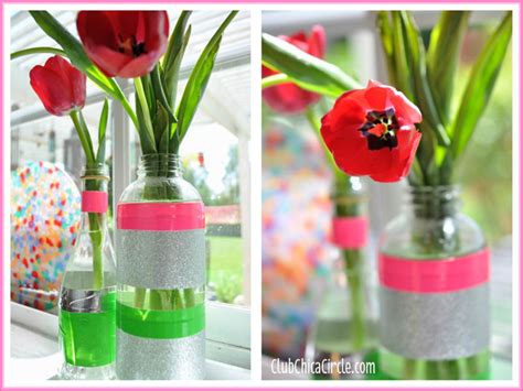 Recycled Bottle Duck Tape® Spring Bud Vases