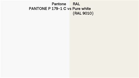 Pantone P 179 1 C Vs RAL Pure White RAL 9010 Side By Side Comparison