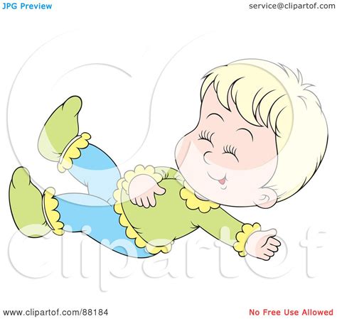 Royalty Free Rf Clipart Illustration Of A Happy Blond Caucasian Baby