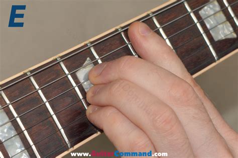 E Chord Guitar Finger Position Diagrams And Photos