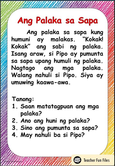 Deped Click Filipino Reading Worksheets Pagsasanay Sa Facebook Vrogue