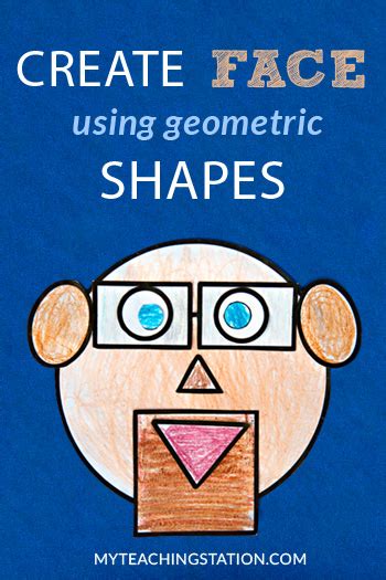 How to Make a Face Using Geometric Shapes: Circle, Triangle, Square
