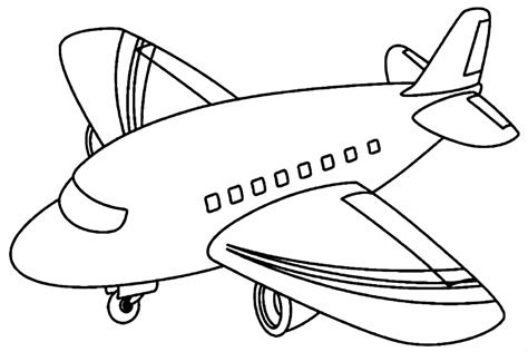 Desenho De Avião Para Colorir