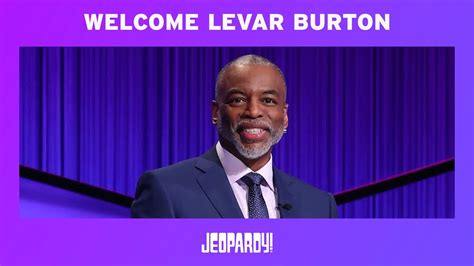 Levar Burton Starts Monday As Jeopardy Guest Host Jeopardy Youtube