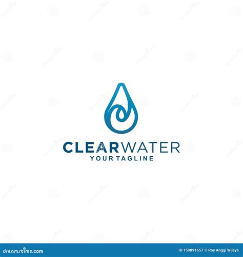 Pure Water Logo Design Inspiration Stock Vector Illustration Of