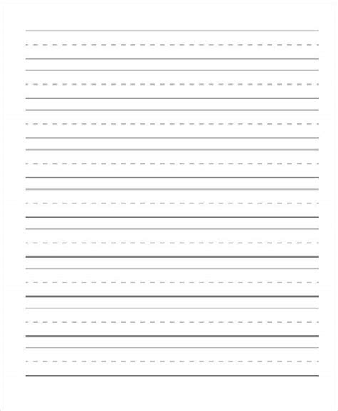 The writing paper on this page is meant to help preschool, kindergarten or early elementary grade students who are learning their handwriting skills and need guide lines. 28+ Printable Lined Paper Templates | Free & Premium Templates