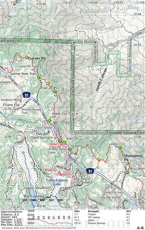Pacific Crest Trail Thru Hike Maps Postholer