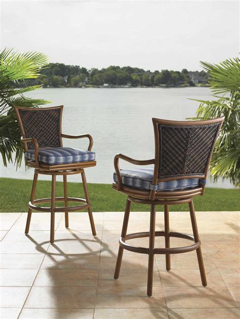 Find outdoor bar stools for your patio or deck on wayfair. Tommy Bahama Outdoor Island Estate Lanai Wood Swivel Bar ...