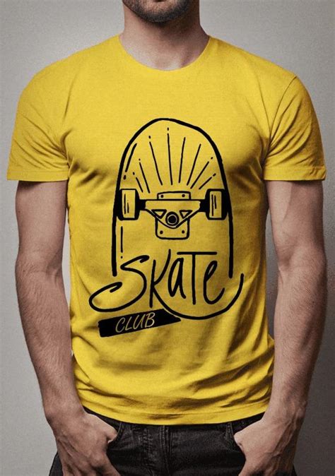 T Shirt Estonada Estampa Skate Club R4810 Em Estampa Design