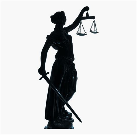 Transparent Lady Justice Png Statue Of Justice Silhouette Free