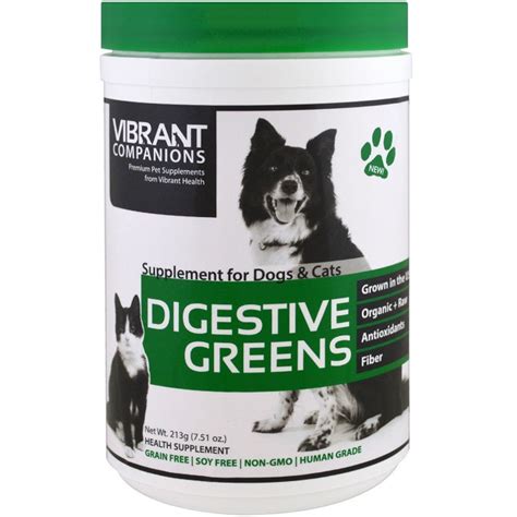 Vibrant Health Digestive Greens Supplement For Dogs And Cats 213 Grams