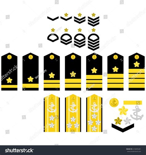 Military Ranks Insignia World Illustration On Stock Illustration