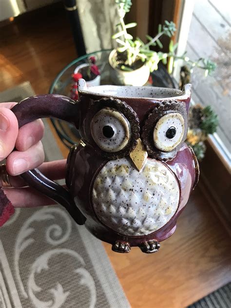Owl Coffee Mug Owl Coffee Handmade Art Mugs