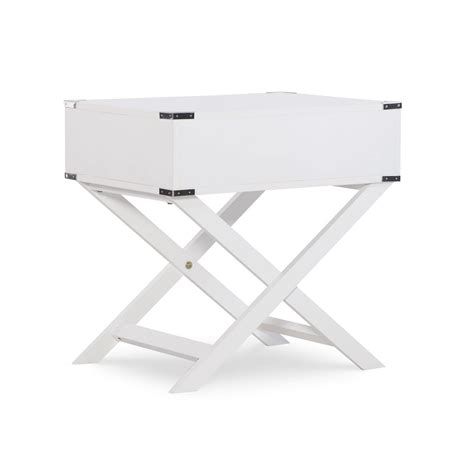 Peggy X Base White Accent Table By Linon