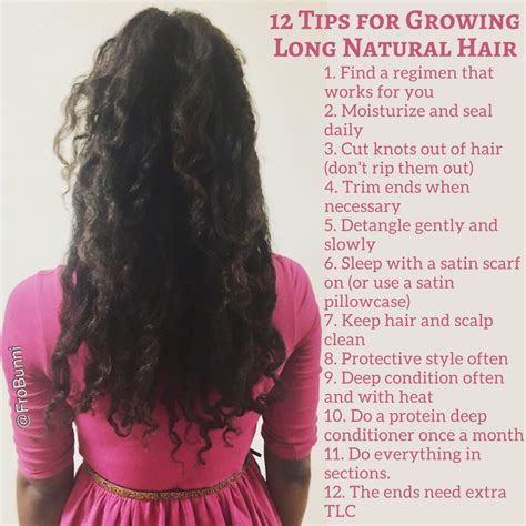 Frobunni 12 Tips For Growing Long Natural Hair