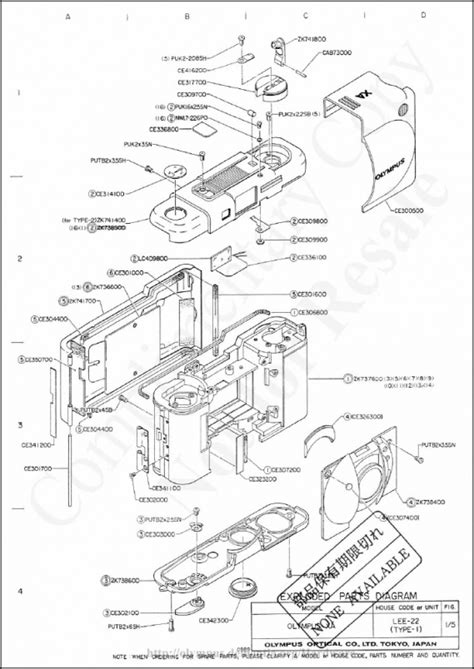 Product Details Olympus Xa Parts Diagram Olympus Service Manuals