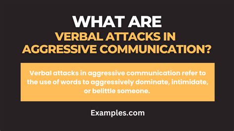 Verbal Attacks In Aggressive Communication 14 Examples