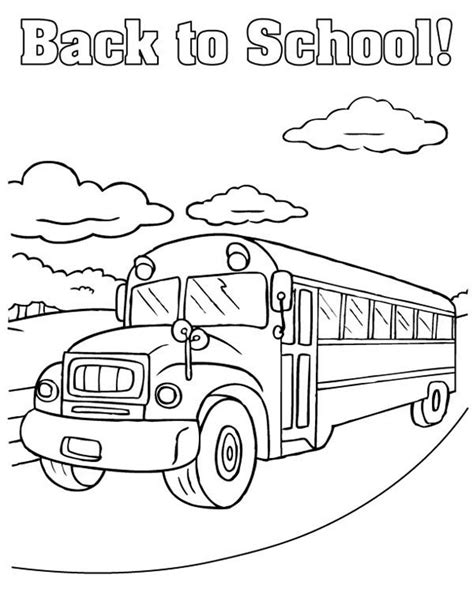 School Bus Coloring Sheet Free Printable Templates