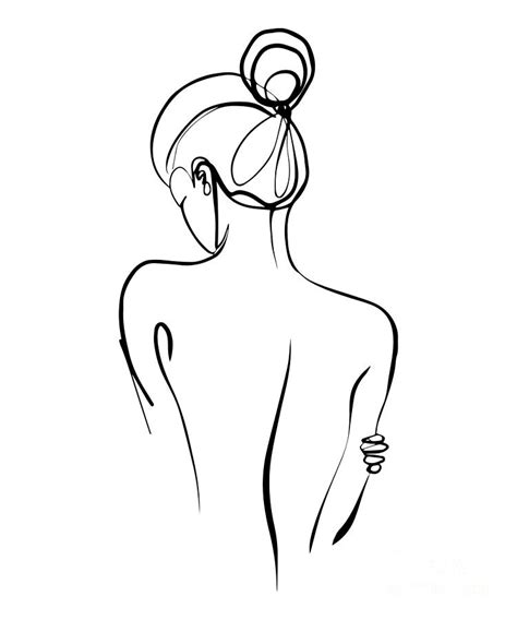 Minimalist Line Drawing Woman Ph