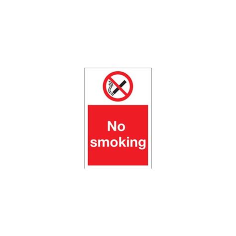 no smoking sign self adhesive 150mm x 200mm esw