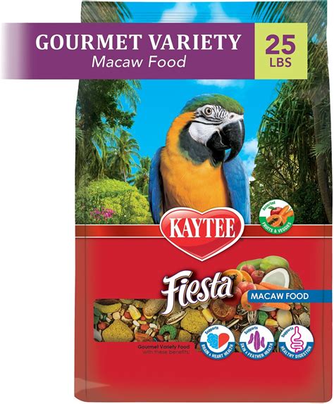 Kaytee Fiesta Variety Mix Macaw Bird Food 25 Lb Bag