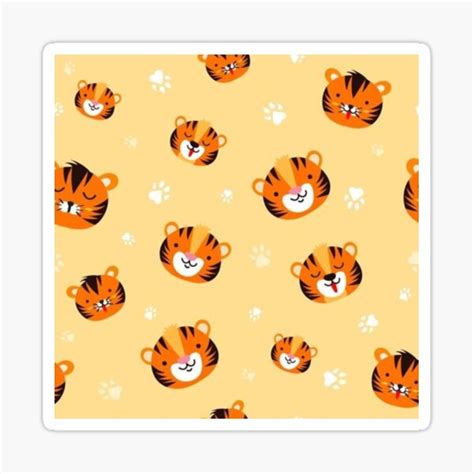 Cute Tiger Face Sticker By Rowdysathwik Redbubble
