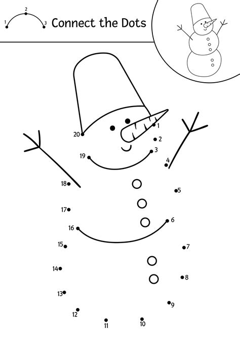 An Easy Free Printable Snowman Dot To Dot For Christm
