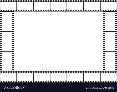 Film Strip Template Border Movie Theater Frame Vector Image