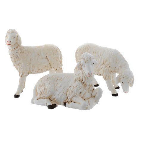 Sheep For Nativity Scene Set Of 3 Pieces Online Sales On