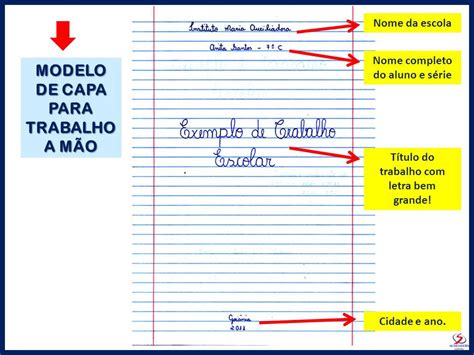 Modelo De Capa Trabalho Escolar