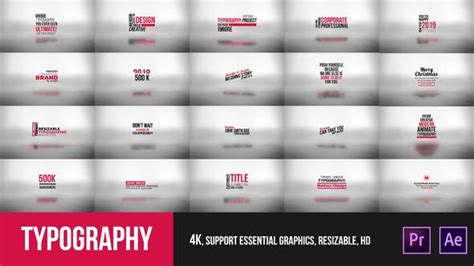 Works in premiere pro with free extension easyedit viewer. تایتل آماده پریمیر رزولوشن 4K پکیج 20 عددی Clean Big ...