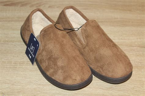 George Mens Sherpa Aline Slip On Clog Slippers House Shoes In Brown Ebay
