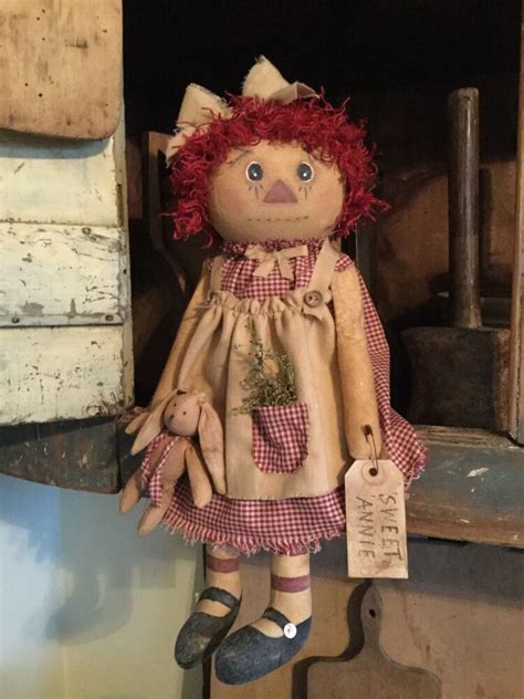 Primitive Raggedy Ann Doll Naiveprimitive Primitive Dolls Handmade
