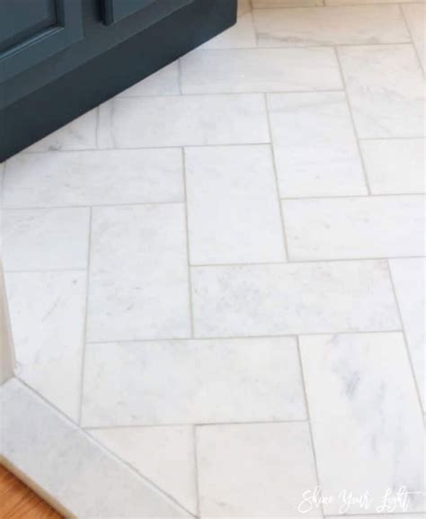 Marble Floor Tile Herringbone Pattern Adding Elegance And Luxury To